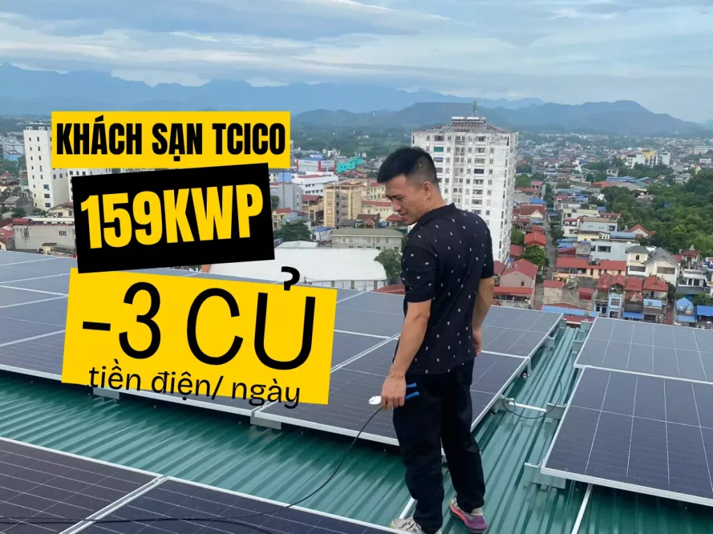Điện mặt trời Khách Sạn Tcico Thái Nguyên 5 điện mặt trời khách sạn tcico