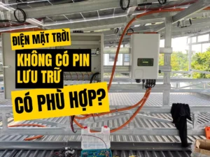 điện mặt trời không có pin lưu trữ