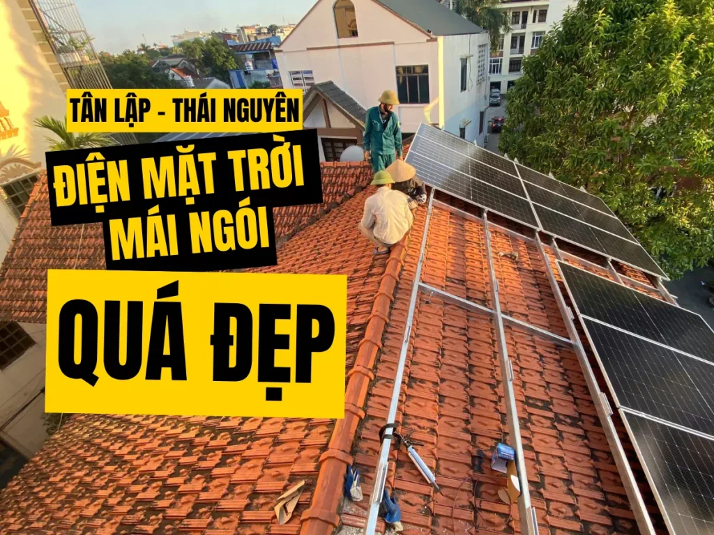lắp pin mặt trời trên mái ngói