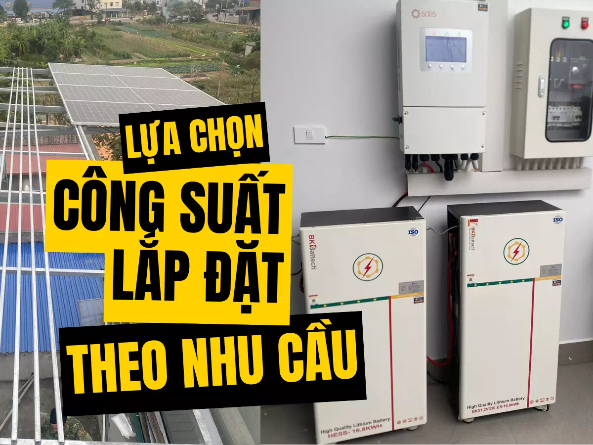 cách chọn công suất điện mặt trời